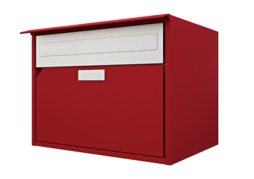 Briefkasten Huber Aluminium 300/400 rubinrot RAL 3003 (D)